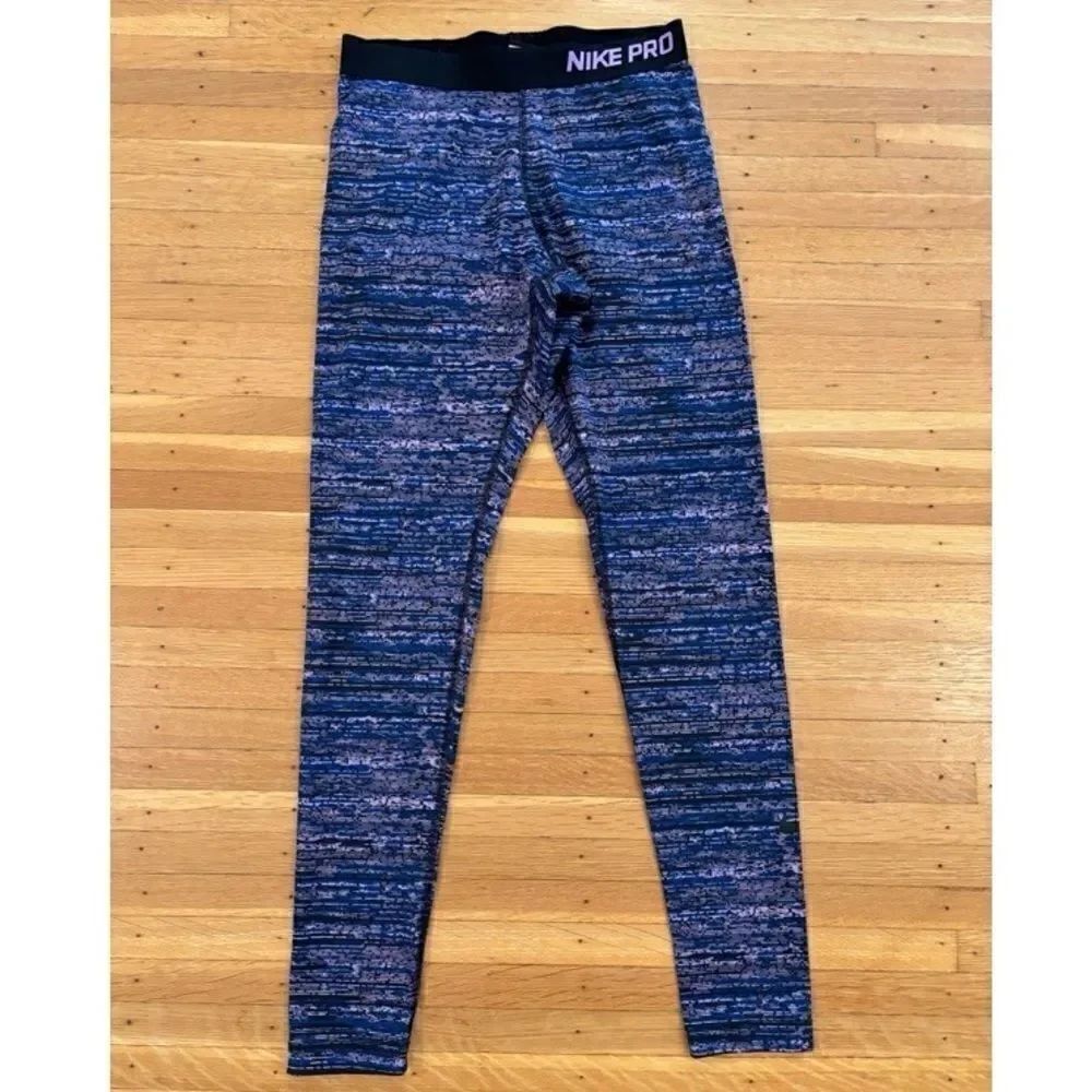 Nike Pro blue/purple/black leggings
